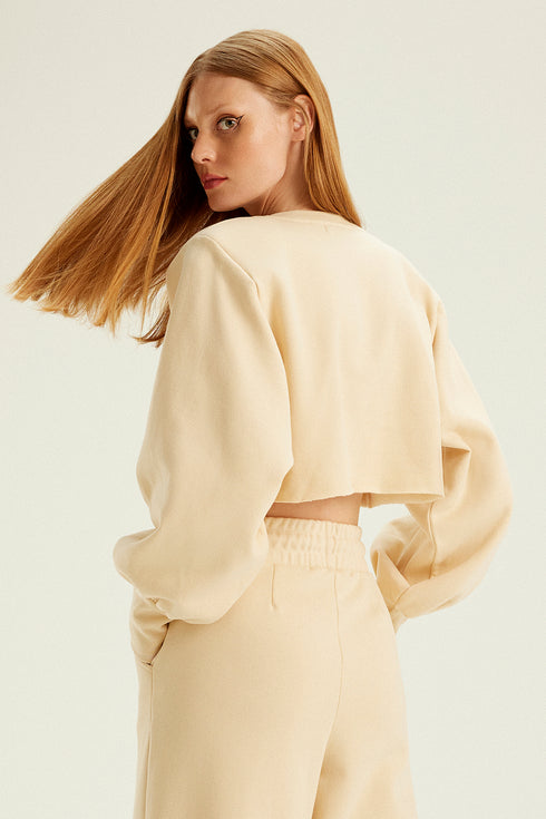 CROPPED SHOULDER PAD MANTEIGA
